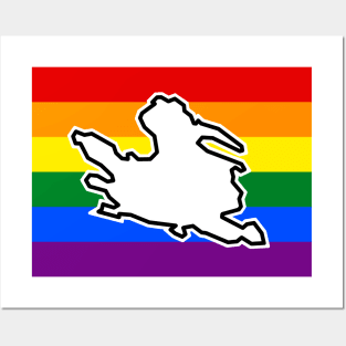 Mayne Island BC - Rainbow Pride Flag - LGBT Colours - Mayne Island Posters and Art